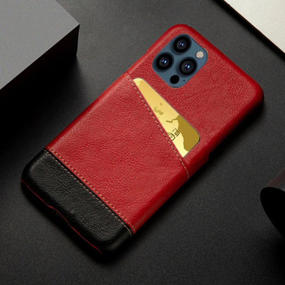 

For iPhone 14 Pro Max Plus14 Pro Funda For iPhone 14 Pro Max Case iPhone 14 Pro Card Slot Holder Mixed Splice PU Leather Cover