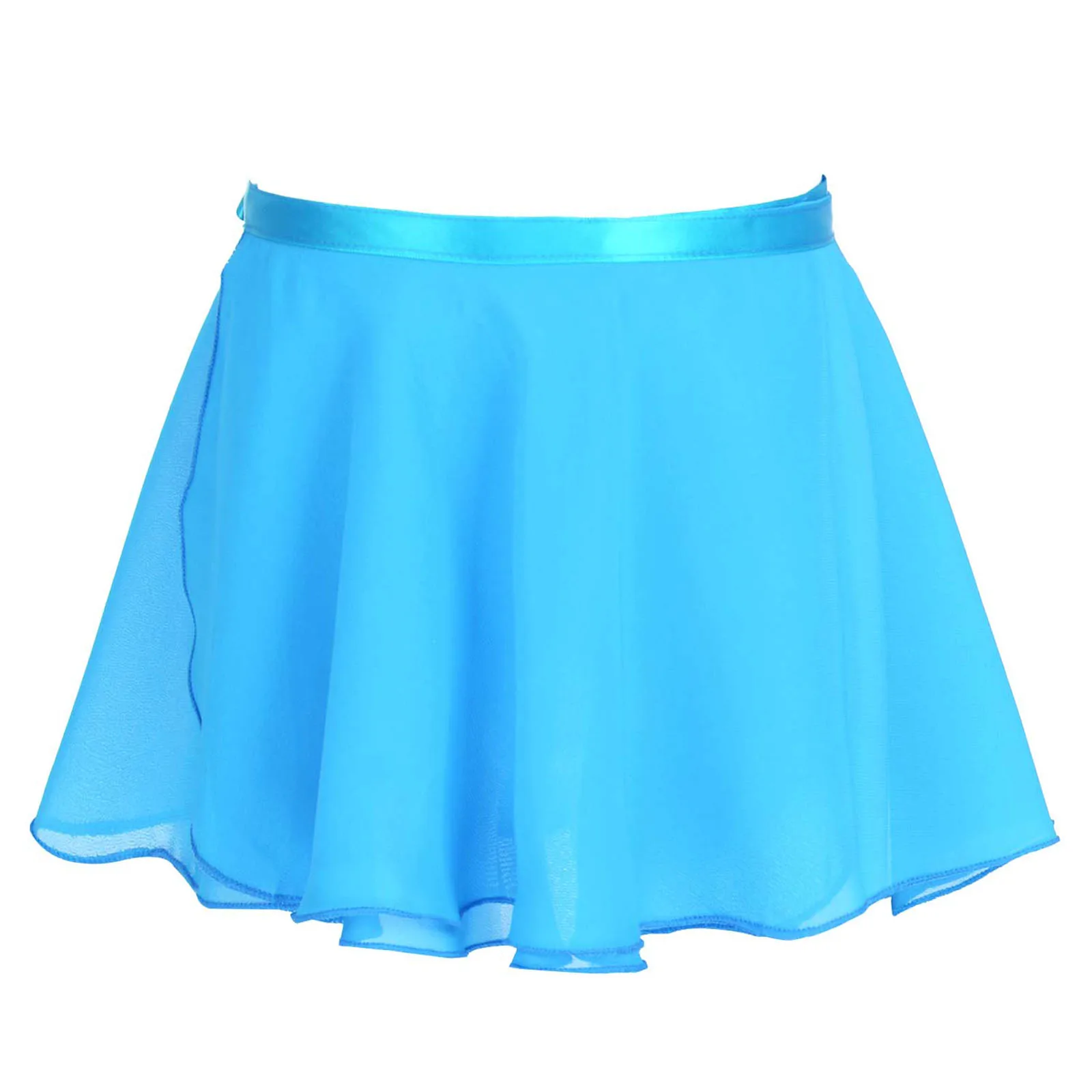 iiniim Kids Girls Basic Classic Ballet Dance Skirt Wrap Over Scarf Chiffon Skate Dress Pull-On Skirt Dancewear Costume 