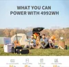 Portable Power Station E2000LFP, 1920Wh Power Station 5X2000W AC Outlets, LiFePO4 Battery Backup Expandable to 8064Wh, 6