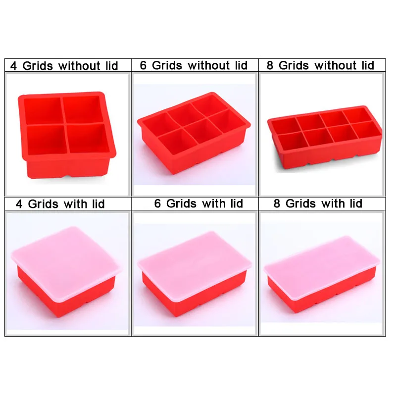 Ice Cube Mold Silicone Square Shape 5cm Large Size Ice Cube Tray Bpa Free  Stackable Flexible Safe Big Ice Cube Mould Kitchen - Ice Cream Tools -  AliExpress