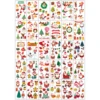 30Sheets Christmas Cartoon Pattern Tattoo Stickers,Waterproof Temporary Tattoos,Sleigh Santa Clau Christmas Tree Snowman Pattern 2