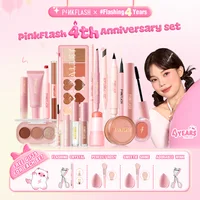 PINKFLASH 4th Anniversary Makeup Set Include Liquid Foundation Face Concealer Matte Lipstick Black Mascara Eyeliner Cosmetic Kit 1