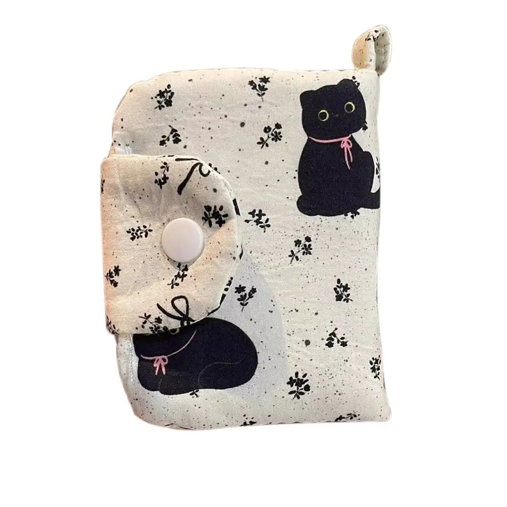 Casual Canvas Cute Animal Coin Purse Cat/Bear/Lamb Multi Layer Wallet Pouch Cartoon Mini Card Holder Earphone