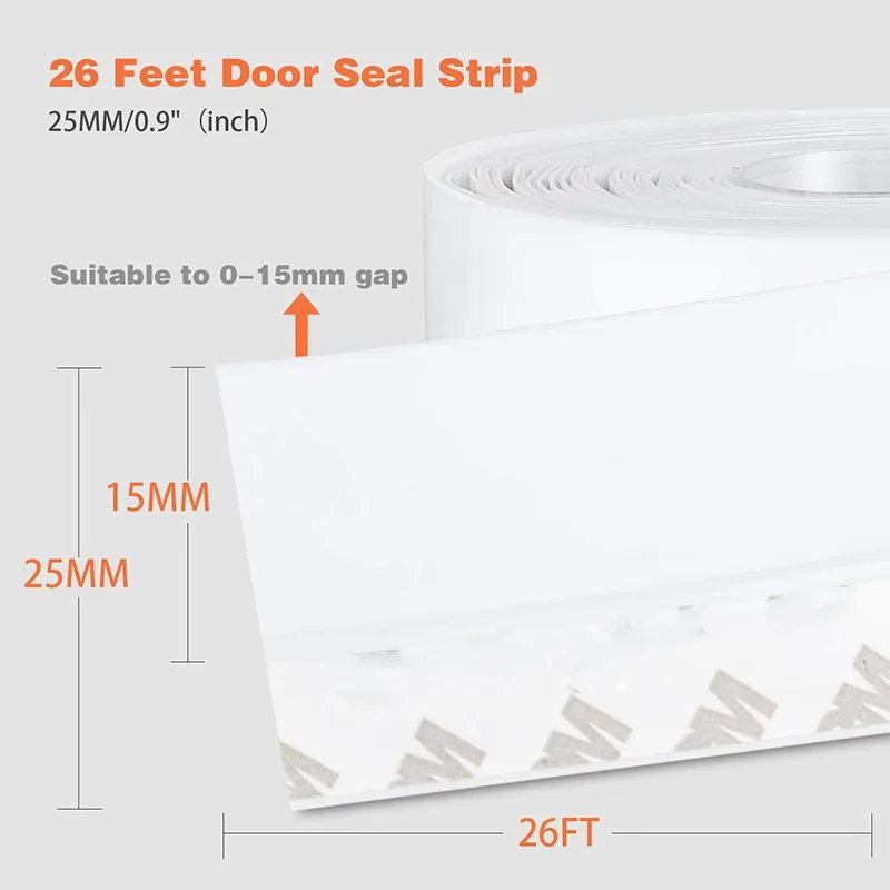 5Meters Door Window Seal Strip Self Adhesive Silicone Rubber Weathering door window seal strip