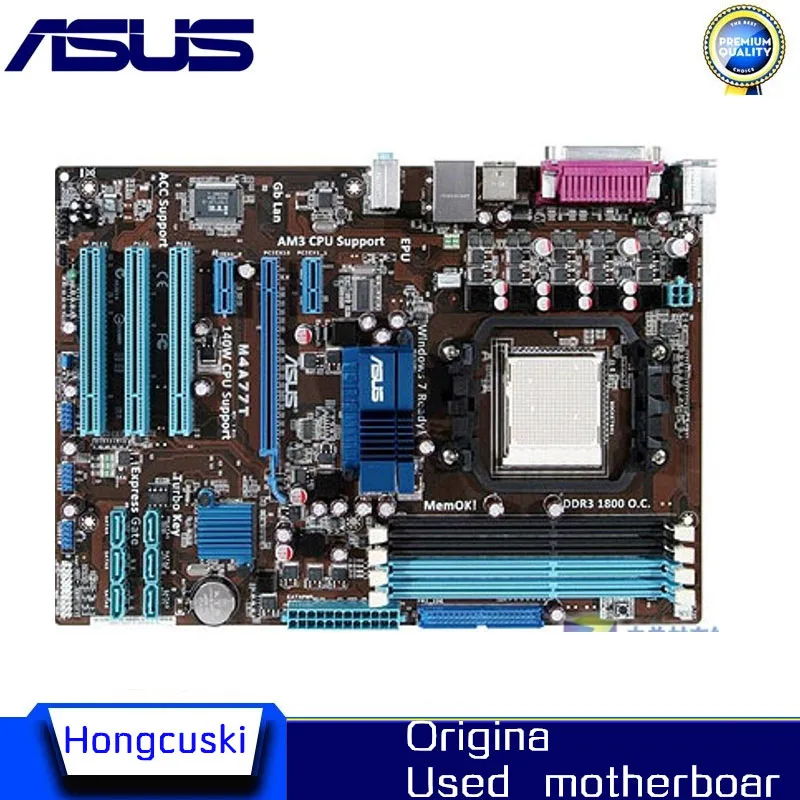 

Материнская плата для настольного компьютера Asus M4A77T 770 Socket AM3 DDR3 оригинальная б/у материнская плата