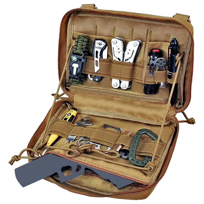 Tactical  Molle Pouch Medical Laptop Pack Hiking Toolkit Magazine Utility Bag D 