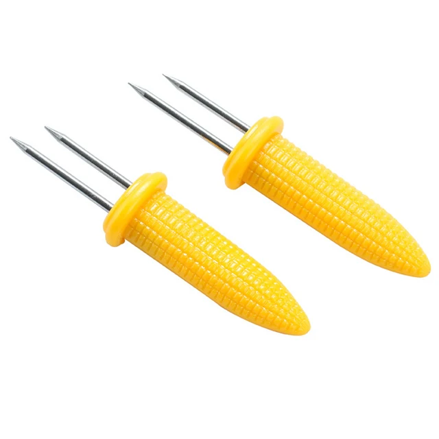 10/20Db Kukoricatartók Rozsdamentes Acél Kukorica Nyárs Villák Hordozható Cob Bbq Villa Többcélú Party Kemping Piknik - Image 4