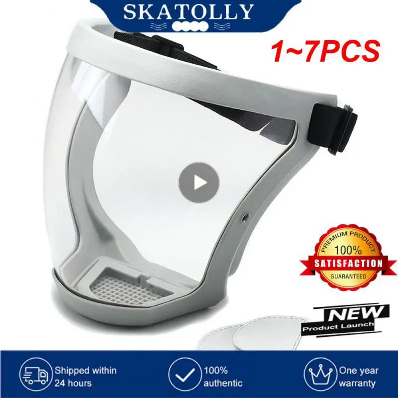 

1~7PCS Transparent Full Face Shield Splash-proof Welding Safety Glasses Face Shield Windproof Mask Unisex Eye Protection Face
