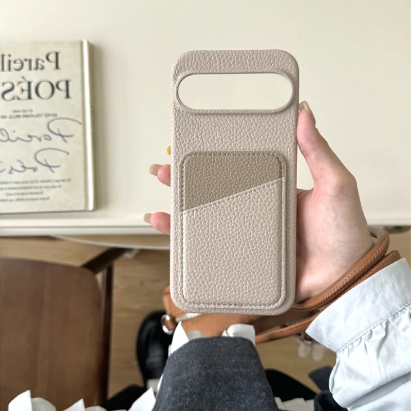 Luxury Color Collision Leather Wallet Card Slot Phone Case - Premium Back Cover