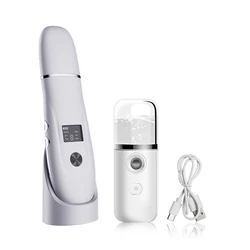 Ultrasonic Facial Deep-Cleaning Skin Scrubber (White add gift)