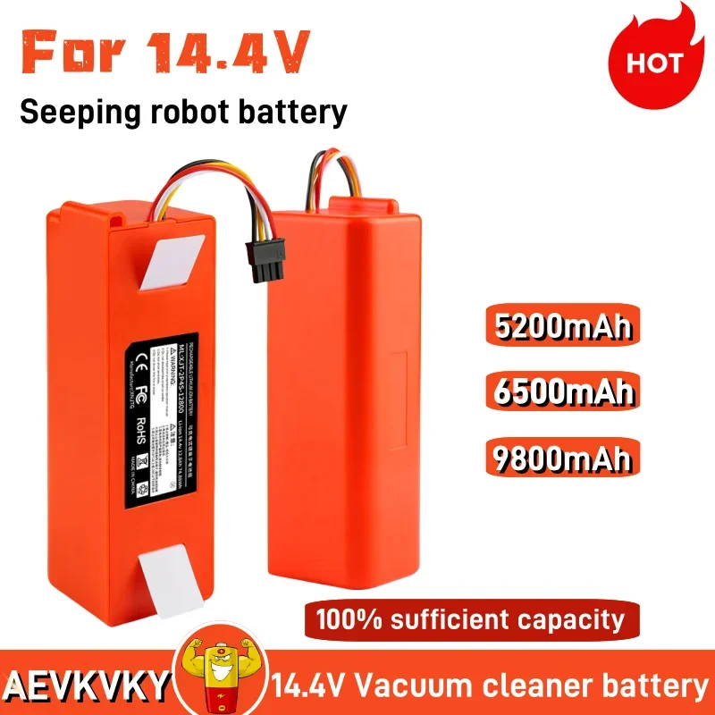 

Запасная батарея для робота-пылесоса Xiaomi Roborock S55 S60 S65 S50 S51 S5 MAX S6, 14,4 В, 12800 мАч, запчасти