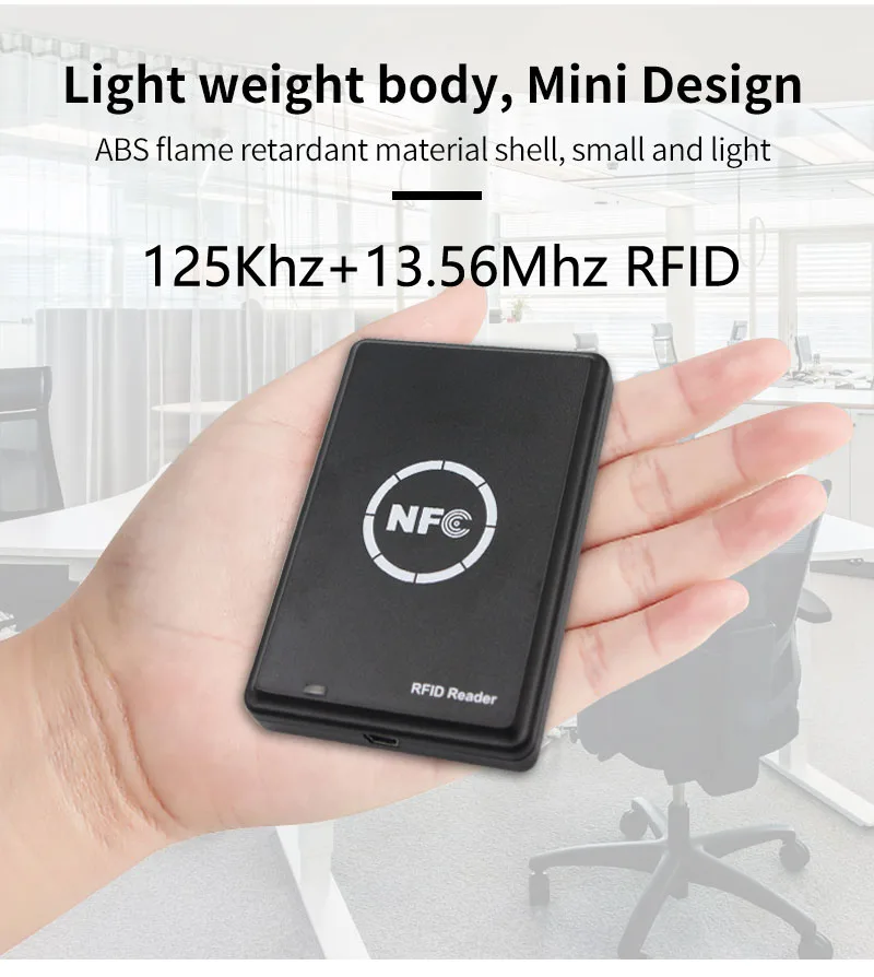 125KHZ+13.56MHZ NFC PM4 IC/ID Duplicator RFID Reader Full Writer Decoding Funct