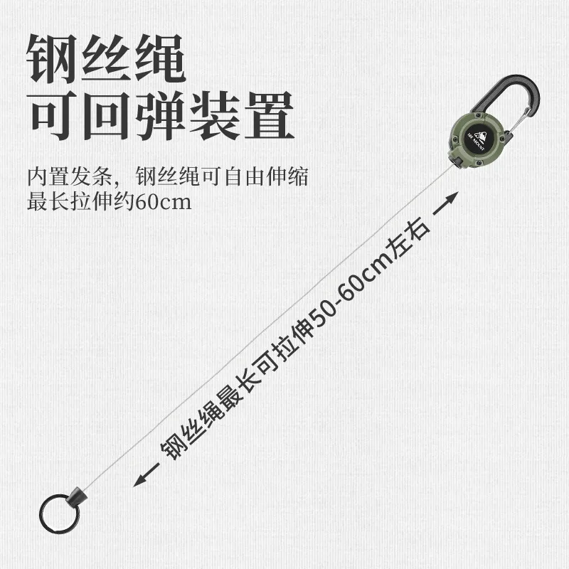 NEW Heavy Duty Retractable Pull Badges ID Reel Carabiner Key Chain Key Holder Outdoor Keychain Holds Multiple Tools key chain clip