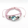 The Little Prince Bracelet Women Kids Classic Cartoon Figure Fox Glass Button Woven Leather Bracelets for Couple Bangle Gift 2