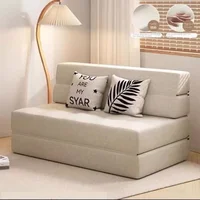 Folding sofa bed dual-purpose small apartment living room bedroom tatami rental house lazy sofa accompanying bed anti-fall pad