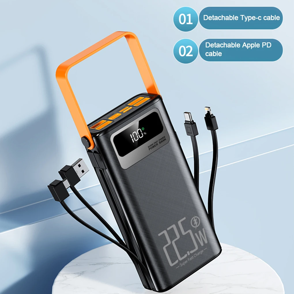 22.5W 빠른 충전 발전소 20000mAh 휴대용 전원 은행 태양열 발전기 LED 캠핑 Phon 야외 비상 전원 은행