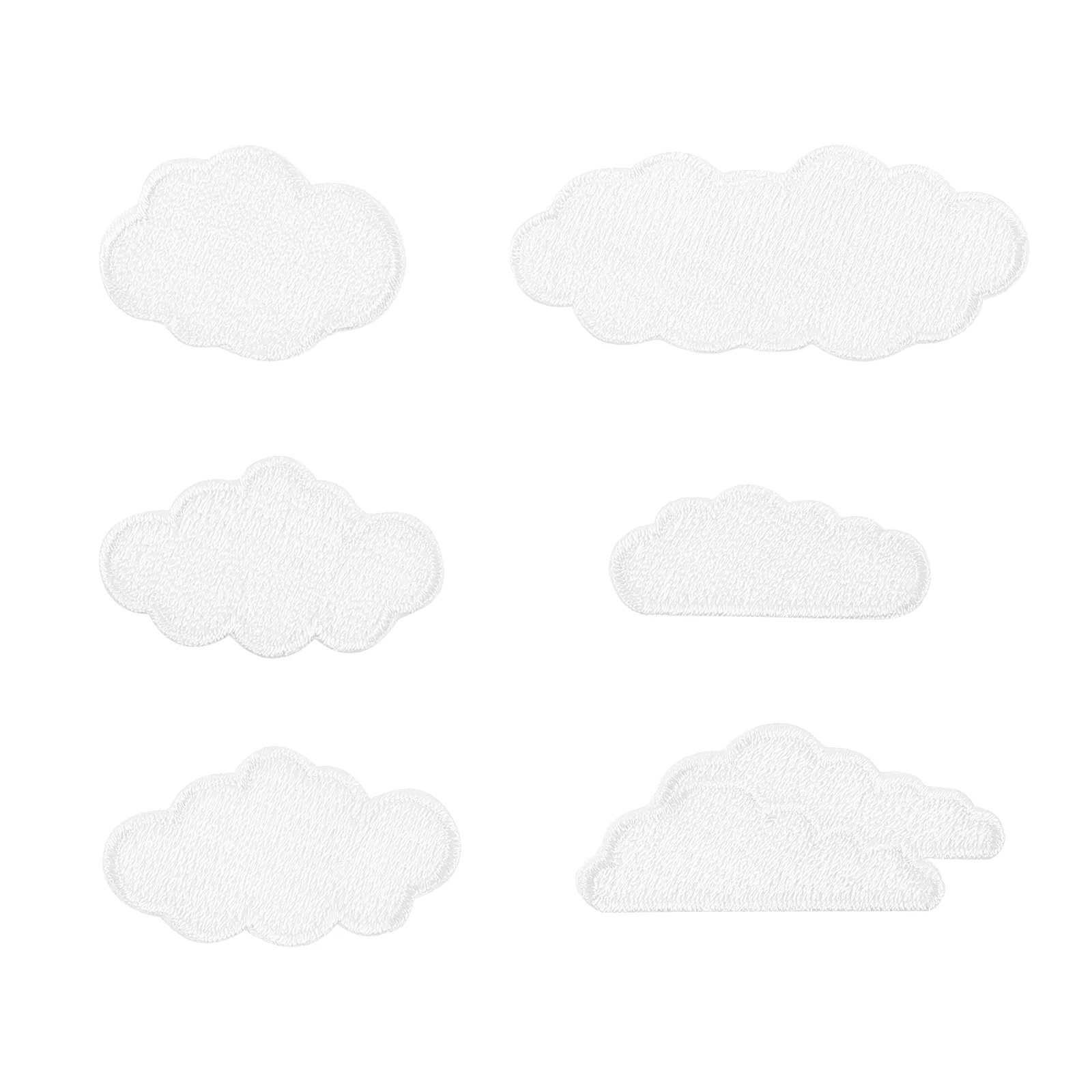 

6 Pcs Cloud Shaped Embroidery Patches DIY Clothing Appliques Repairing Patches