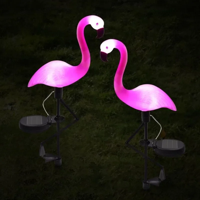 Solar Flamingo Lamp Bird Led Lawn Lamps Outdoor Courtyard Garden Decoration Solar Light Waterproof Patio Pathway Landscape Light waterproof chair cover high back outdoor patio courtyard garden square furniture storage covers dust wind proof anti uv d30