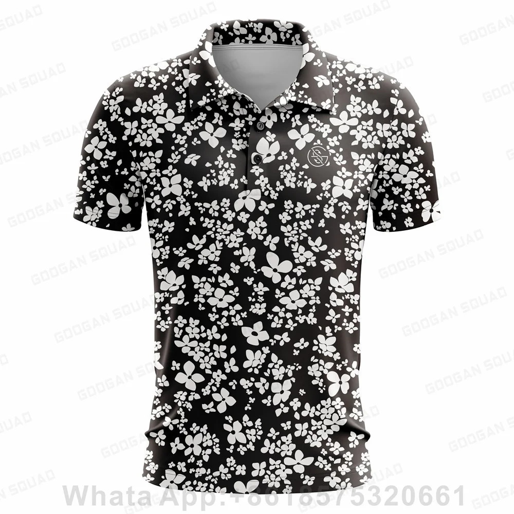 Googan Squad Men's Summer Golf Shirt Short Sleeves Fast Breathable Casual Shirt Baseball Soccer Multisport Versatile Polo Shirt