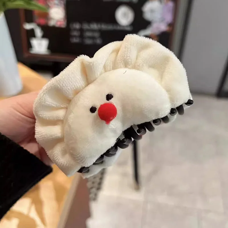 Cute Bow Dumplings Hair Clips for Kids Adult Cartoon Funny Hair Claws Princess Girl Sided Clips Kids Headwear Photography Props 6