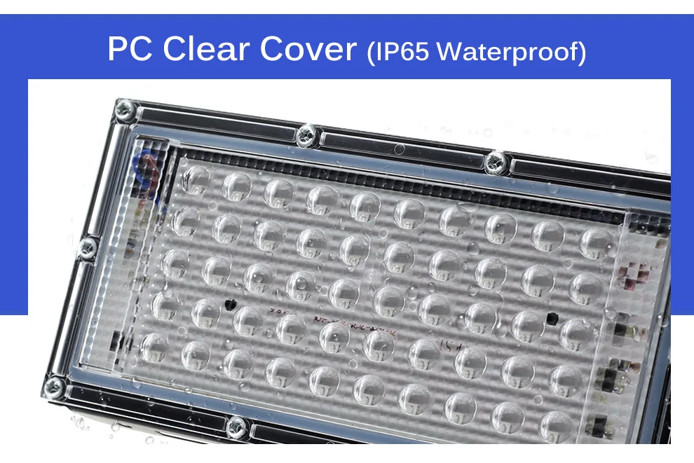 Description Picture 4 of itemUV Flood Light AC 220V Outdoor Floodlight 395nm 400nm Ultraviolet Fluorescent Stage Lamp With EU Plug Party Blacklight 50W 100W