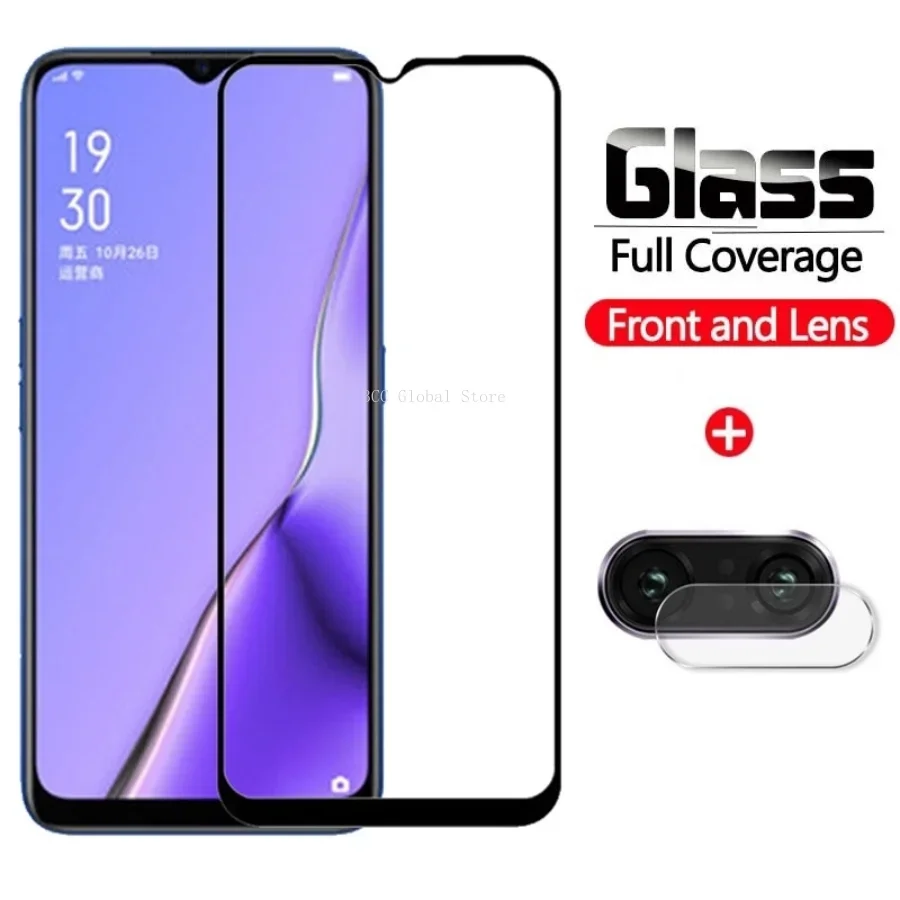 

1 + 1 Защитная пленка для экрана OPPO A12 A52 A72 A91 A92 A12e A3S A5S A31 A5 A9 2020 защитная пленка из закаленного стекла с объективом камеры