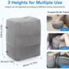 Airplane Foot Rest Travel Foot Rest Pillow Inflatable Travel Foot Rest for Airplanes Adjustable Height 3-Layer Ergonomic Folding 3