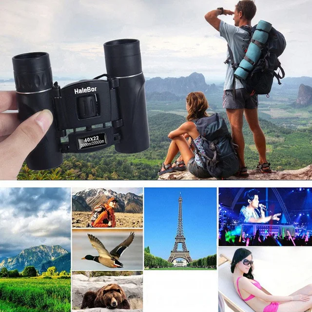40x22 HD potężna lornetka 2000M daleki zasięg składany miniteleskop BAK4 FMC optyka do sportów myśliwskich Outdoor Camping Travel - Image 6