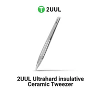 2UUL TW31 Ultrahard Insulative Ceramic Tweezer Anti-Static No Deformation Not Conductive Mobile Phone CPU IC PCB Repair Tweezers 2