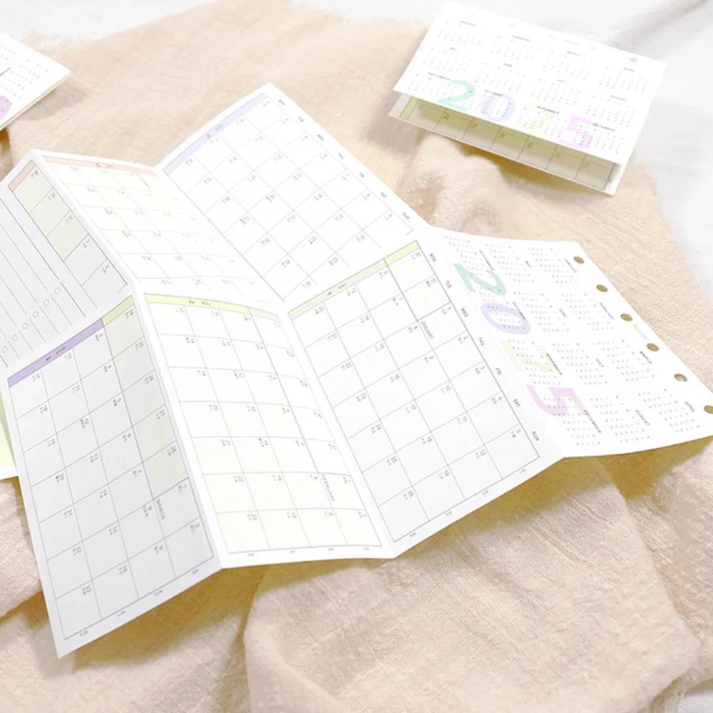 Elegant 6-Hole Loose Leaf Journal Planner - Premium Calendar Accessories & Office Stationery Supplies