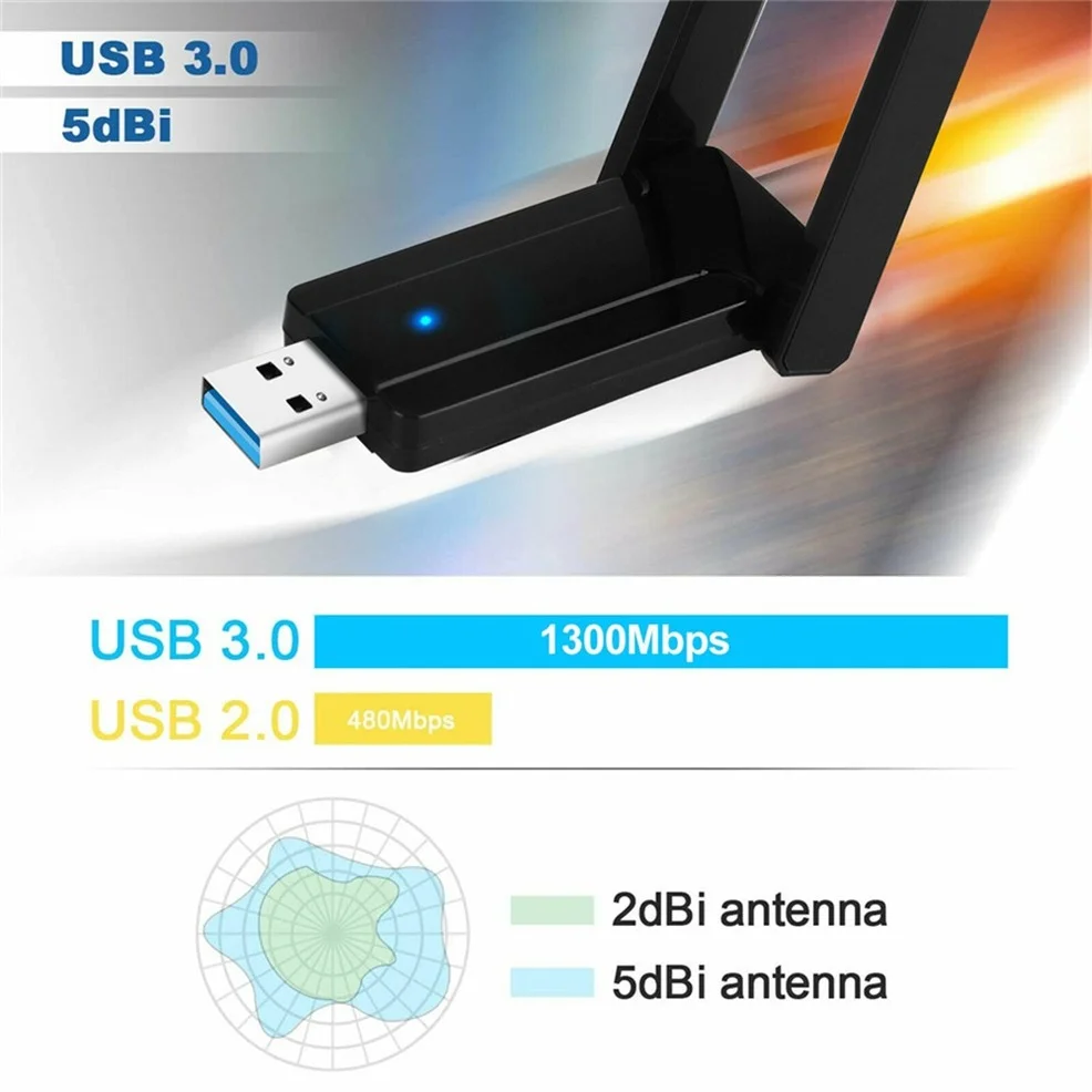 Рисунок 5 - Беспроводной USB Wi-Fi адаптер 1300 Мбит/с