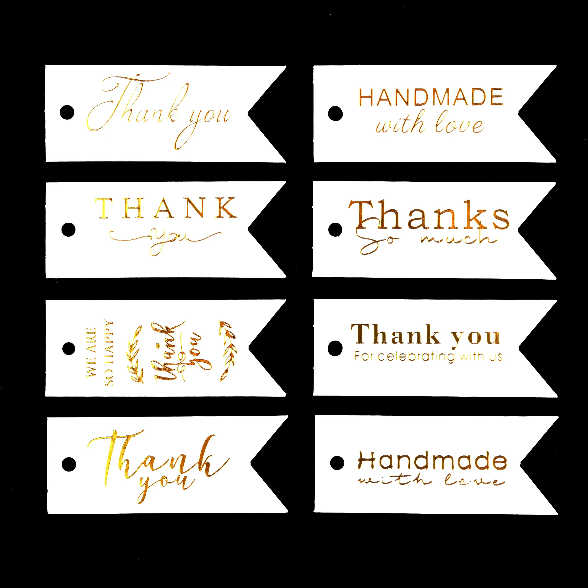 Golden Thank You Tag, Gift Tags, Wedding Thank You Tags,Thank You  Printable, Favor Tag 100pcs/lot