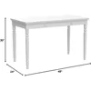 Computer Desk with Center Drawer, Traditional Turned Legs for Office, Dormitory, Bedroom, Living Room, Writing Desk 2