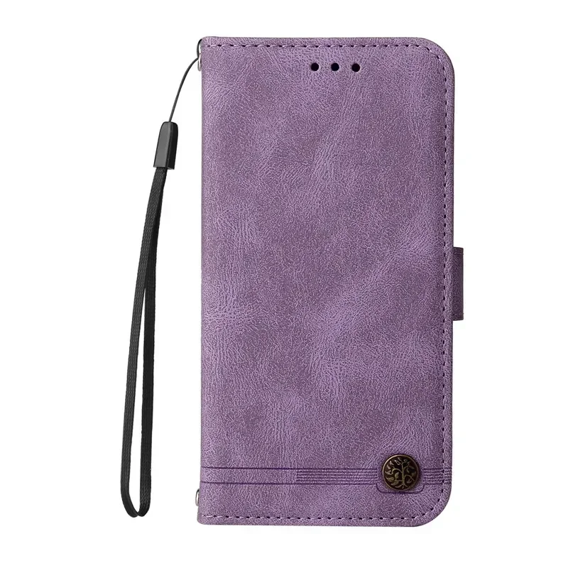 Premium Lanyard Wallet Phone Case with Magnetic Flip Stand - Leather Cover