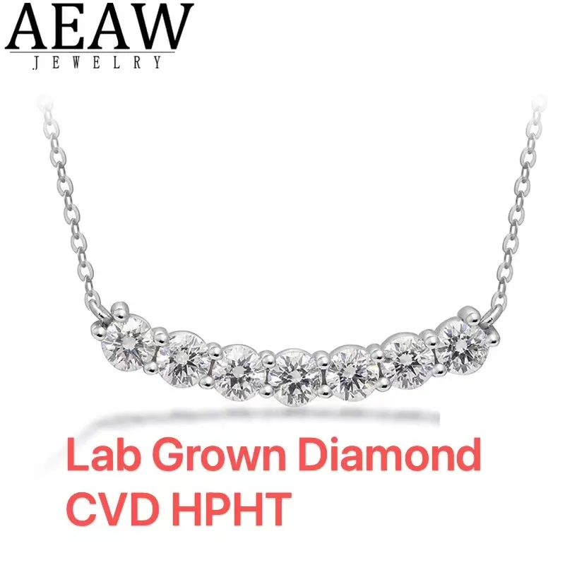 

14k White Gold Total 2.8ctw CVD HPHT EF Color VS-VVS Lab Growm Diamond Necklaces Women Luxury 2022 Jewelry Party Solid Gold