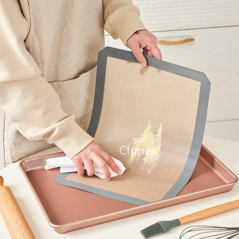 Silicone Baking Mats 2PCS for Oven 42x29.5cm Reusable Non Stick Heat Resistant Bakeware Sheets Liner for Cookies Macaron Bread silicone baking mat silicone baking tray