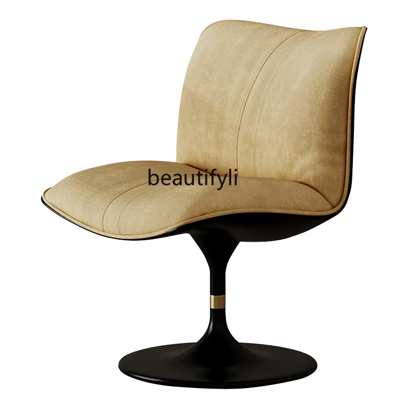 

Nordic Dining Chair Italian-Style Light Luxury Modern Minimalist Study Backrest Coffee Chair High-End Rotatable Chair furniture