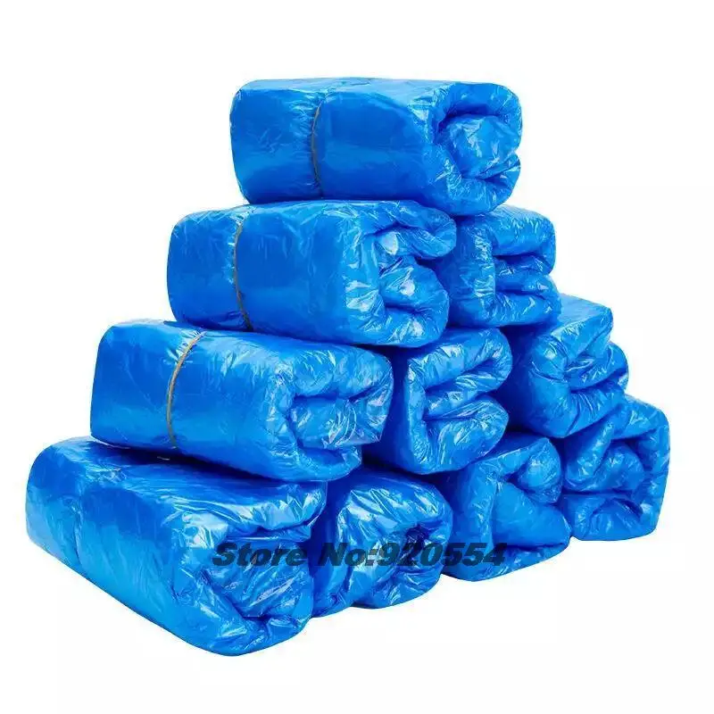 Shoe Covers Disposable Shoe Covers Plastic Shoe Cover 10/50/100pcs Plastic Disposable Shoe Covers Cleaning Overshoes Outdoor Rainy Day Carpet Cleaning Waterproof Shoe Covers