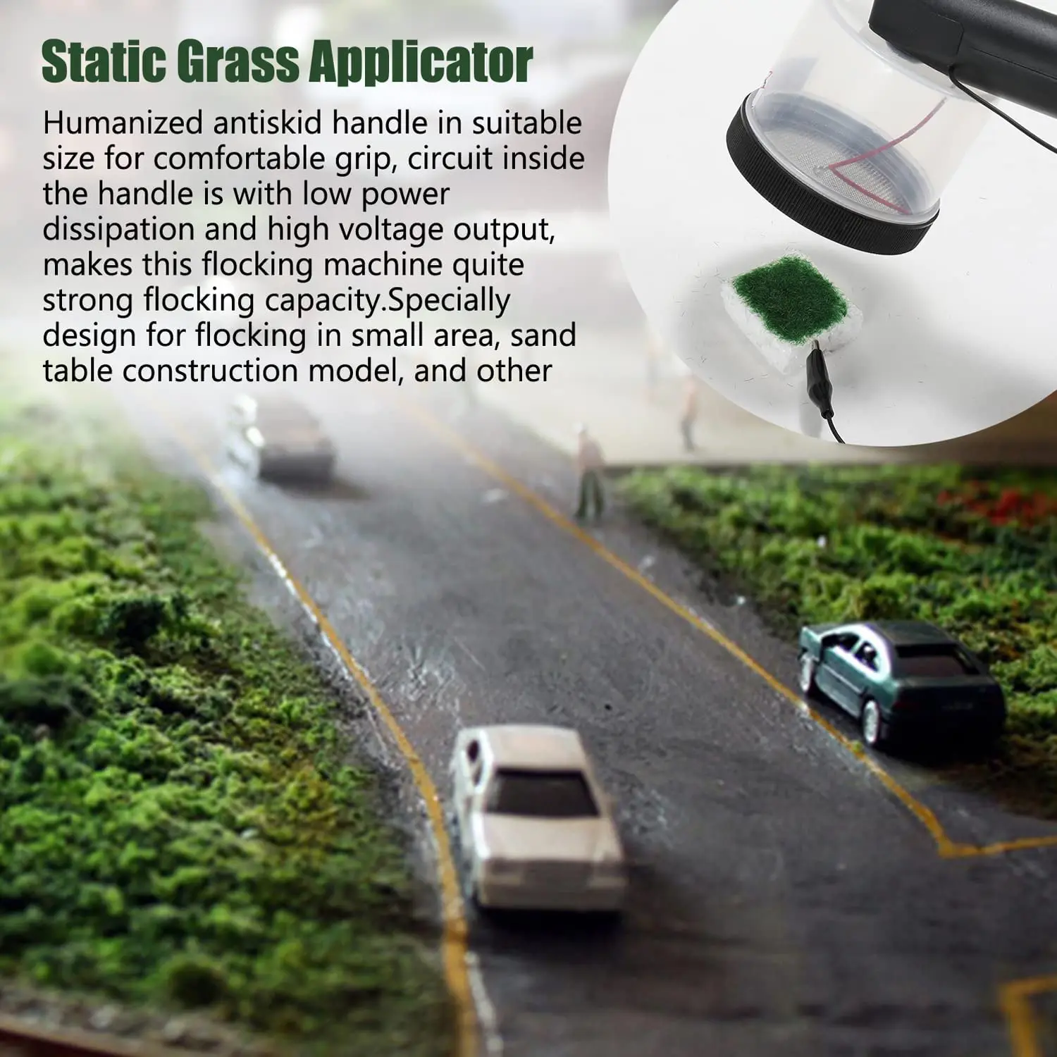 ABS Mini Static Grass Flocking Applicator For Gundam Miniature Scene Model Materia Flocking Making Hobby DIY Tools 4