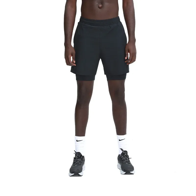 Summer Quick-Drying Loose-Fit Men's Trunks Two-Piece Illusion Outer Wear Basketball Pants American Style Fitness Pants