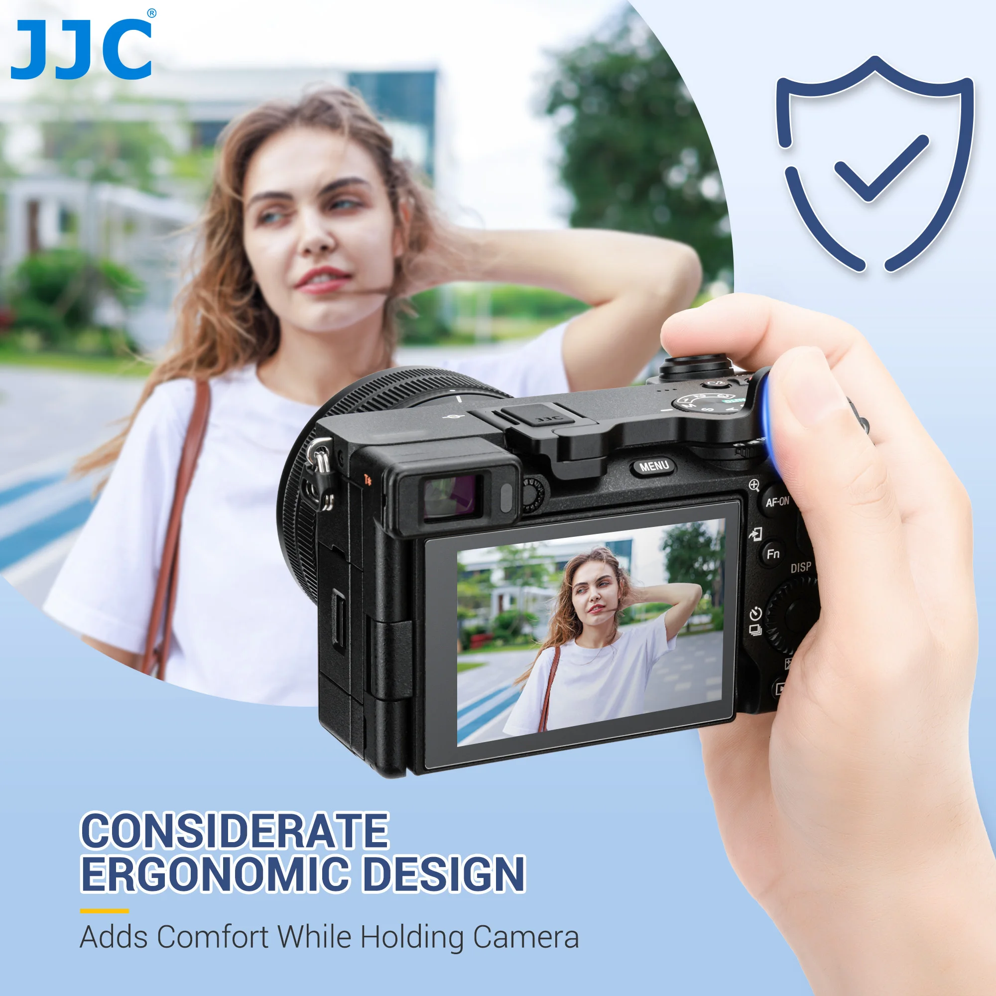 JJC Deluxe Metal Thumb Up Grip for Sony A6700 Camera Finger Grip