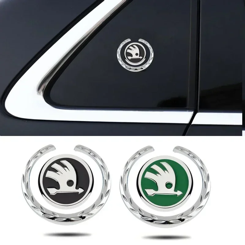 Car Trunk Emblem Decals Sticker for Logo Octavia A7 Kodiaq Superb Fabia Tour RS Rapid Felicia Window Badge Accessories