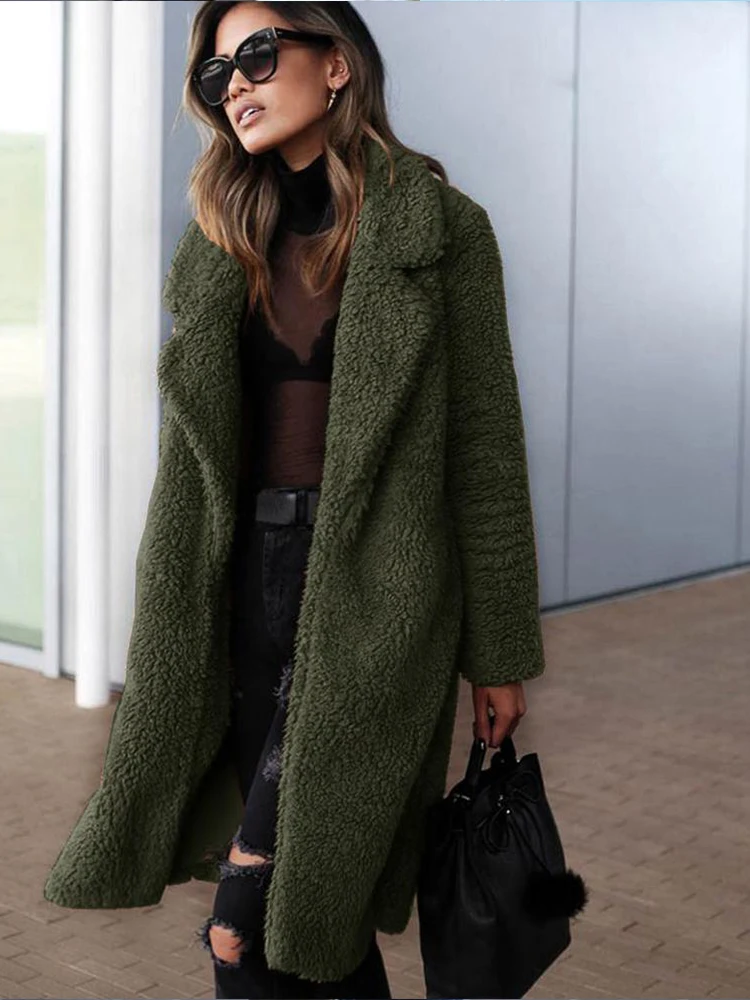 Hunter green teddy coat Clearance
