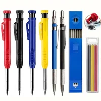 2.8/2.0mm Solid Carpenter Mechanical Pencils With Leads Built-in Sharpener Marking Tool Woodworking Deep Hole Mechanical Pencils 1