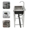 Stainless Steel Sink Free Standing Utility Sink Free Standing for Utility Room Garage Basement Outdoor and Indoor 1