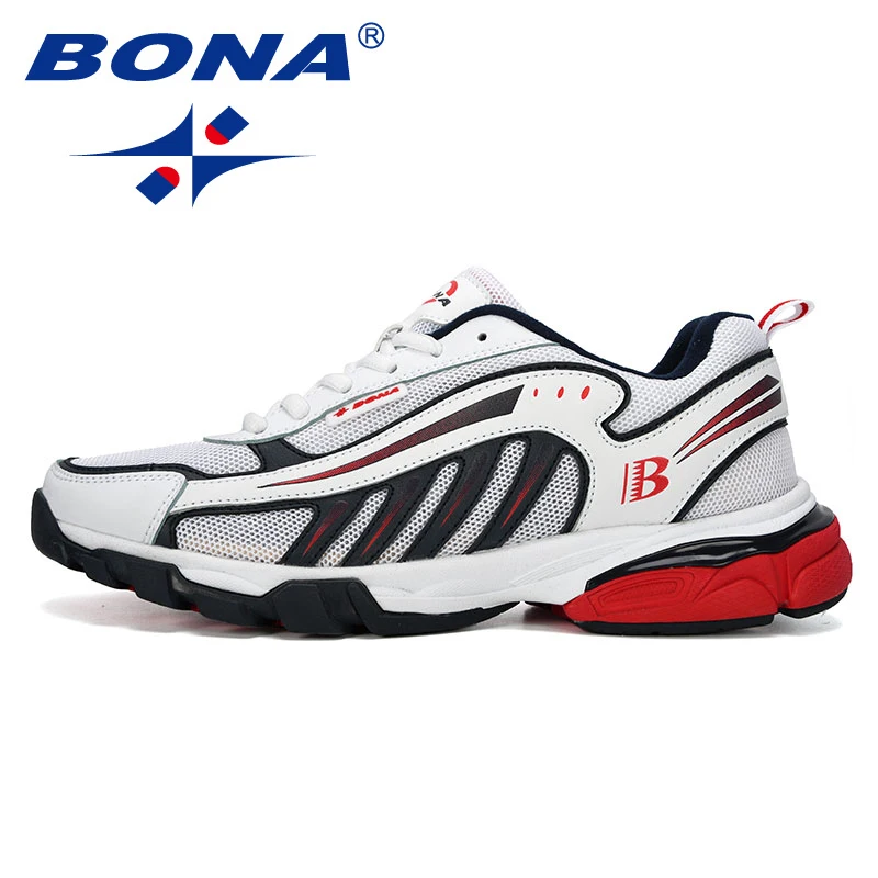 Кроссовки BONA мужские спортивные, Коровья спилка, легкие дышащие, для бега, дизайнерская Уличная обувь