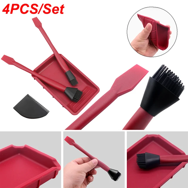 Silicone Glue Brush Kit 4pcs/Set Woodworking Gluing Kit Woodworking Glue  Applicator Set Portable Gluing Brushing DIY Hand Tool - AliExpress