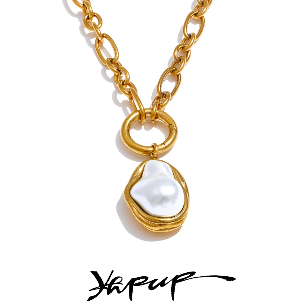 Yhpup Pendant Necklace 18K PVD Plated Chain