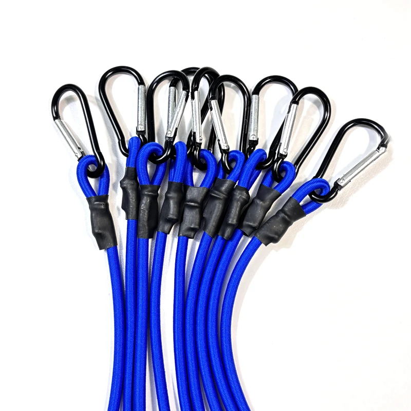 4/10Pcs Car Elastic Rope Outdoor Tent Bungee Cords With Carabiner Hooks For Camping Canopy Tarp Tent Fixed Binding Cord Fastener