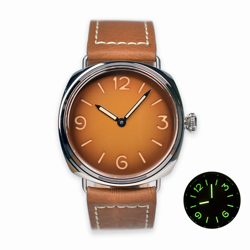 Baltany Sandwich Dial Retro Watch Seagull St3600 Movement Men Hand